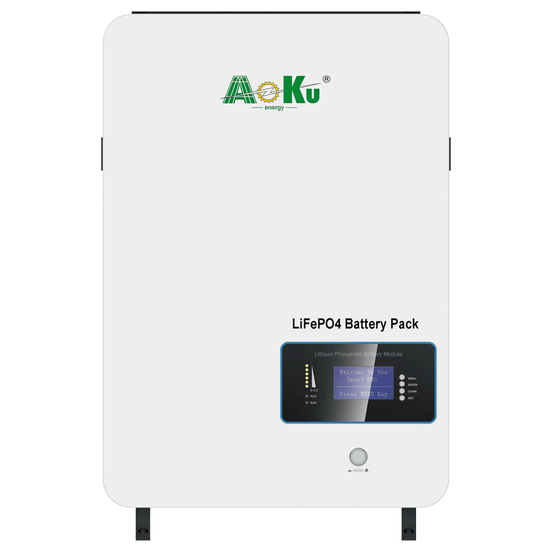 AoKu AK-LFPM-WM Series Wall-Mounted LiFePO4 Lithium Battery System (25.6V 200Ah / 51.2V 100Ah / 51.2V 200Ah | 5.12kWh - 10.24kWh)